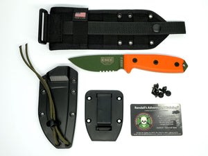 ESEE Knives™ Full-Tang Fixed Blade 3S-MB-OD Orange G10 1095 Carbon Steel Knife