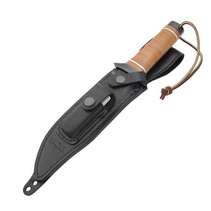 SOG Specialty Knives™ Super SOG Bowie SB1T-L Brown Leather AUS-8 Stainless Steel Knife