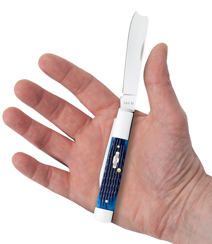 W.R. Case XX Knives Razor Jack Rogers Jig Navy Blue Bone Bone 2798 Stainless Pocket Knife 02798