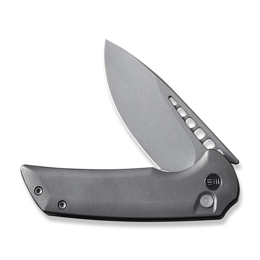 WE Knife Co., Ltd™ Mini Malice Button Lock WE054BL-2 Gray 6AL4V Titanium CPM 20CV Stainless Steel Pocket Knife
