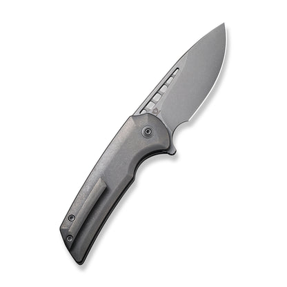 WE Knife Co., Ltd™ Mini Malice Button Lock WE054BL-2 Gray 6AL4V Titanium CPM 20CV Stainless Steel Pocket Knife