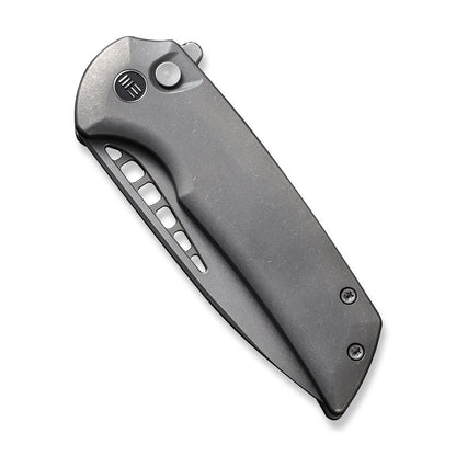 WE Knife Co., Ltd™ Mini Malice Button Lock WE054BL-2 Gray 6AL4V Titanium CPM 20CV Stainless Steel Pocket Knife