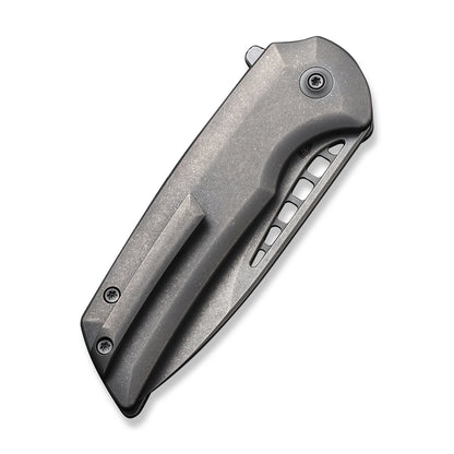 WE Knife Co., Ltd™ Mini Malice Button Lock WE054BL-2 Gray 6AL4V Titanium CPM 20CV Stainless Steel Pocket Knife