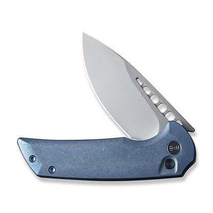WE Knife Co., Ltd™ Mini Malice Button Lock WE054BL-3 Blue 6AL4V Titanium CPM 20CV Stainless Steel Pocket Knife