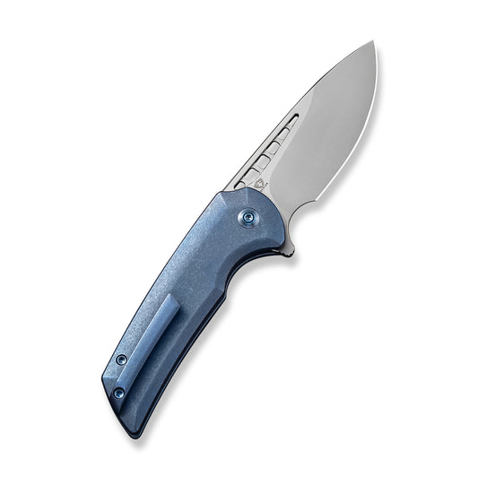 WE Knife Co., Ltd™ Mini Malice Button Lock WE054BL-3 Blue 6AL4V Titanium CPM 20CV Stainless Steel Pocket Knife