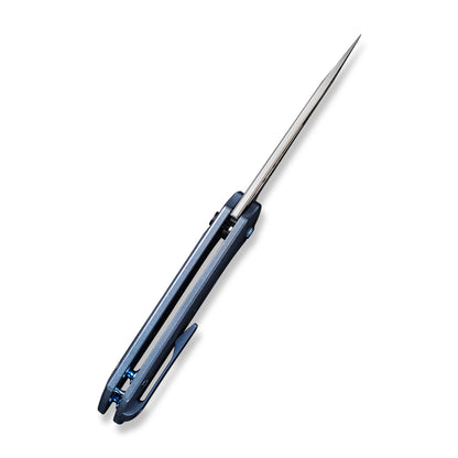 WE Knife Co., Ltd™ Mini Malice Button Lock WE054BL-3 Blue 6AL4V Titanium CPM 20CV Stainless Steel Pocket Knife