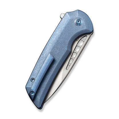 WE Knife Co., Ltd™ Mini Malice Button Lock WE054BL-3 Blue 6AL4V Titanium CPM 20CV Stainless Steel Pocket Knife