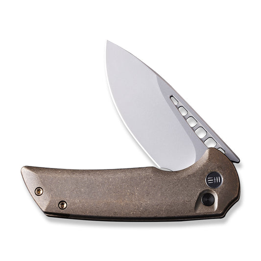 WE Knife Co., Ltd™ Mini Malice Button Lock WE054BL-4 Bronze 6AL4V Titanium CPM 20CV Stainless Steel Pocket Knife