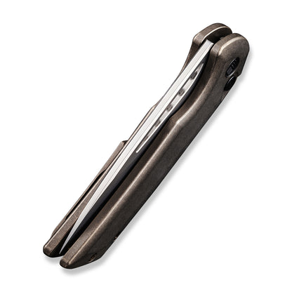 WE Knife Co., Ltd™ Mini Malice Button Lock WE054BL-4 Bronze 6AL4V Titanium CPM 20CV Stainless Steel Pocket Knife