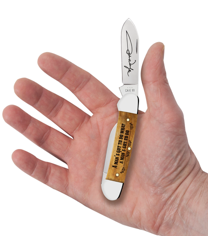 W.R. Case XX Knives John Wayne Canoe Smooth Antique Bone 10717 Stainless Steel Pocket Knife