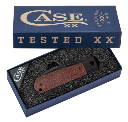 W.R. Case XX Knives Shot Show Highbanks Dark Red Micarta DLC CPM 20CV Stainless Steel Pocket Knife 10768