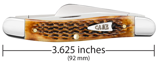 W.R. Case XX Knives Shot Show Medium Stockman Corn Cob Jig Burnt Amber Bone Stainless Pocket Knife 10778