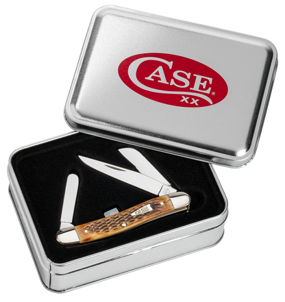 W.R. Case XX Knives Shot Show Medium Stockman Corn Cob Jig Burnt Amber Bone Stainless Pocket Knife 10778