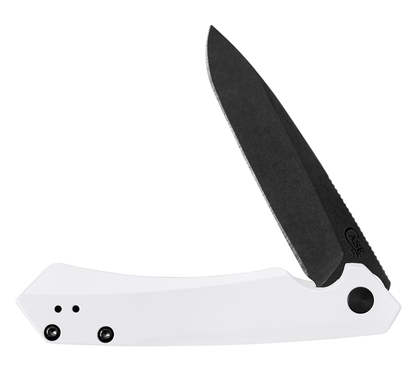 W.R. Case XX Knives Kinzua Frame Lock 10779 White Aluminum CPM S35VN Stainless Steel Pocket Knife