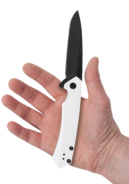 W.R. Case XX Knives Kinzua Frame Lock 10779 White Aluminum CPM S35VN Stainless Steel Pocket Knife