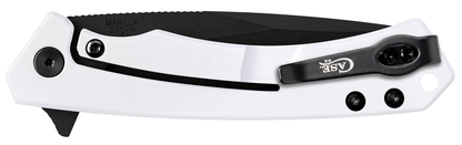W.R. Case XX Knives Marilla Frame Lock 10789 White Aluminum CPM S35VN Stainless Steel Pocket Knife
