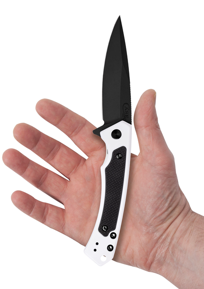 W.R. Case XX Knives Marilla Frame Lock 10789 White Aluminum CPM S35VN Stainless Steel Pocket Knife
