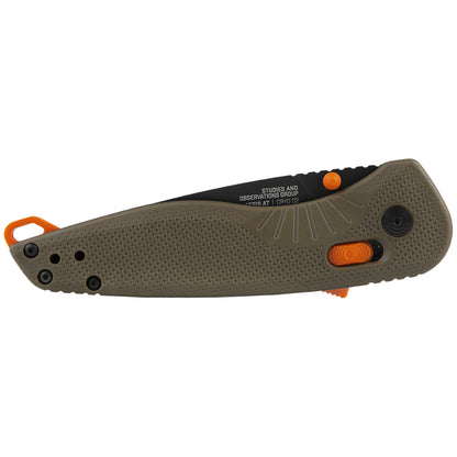 SOG Specialty Knives™ Aegis AT 11-41-06-41 Tan GRN D2 Semi-Stainless Steel Pocket Knife