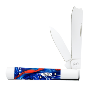 W.R. Case XX Knives Razor Jack Smooth Patriotic Kirinite 11226 Stainless Pocket Knife