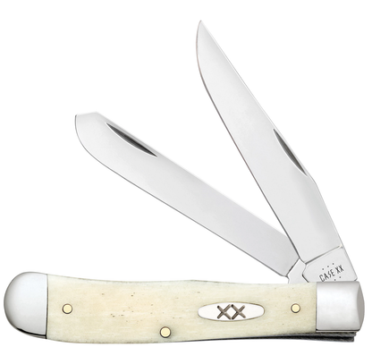 W.R. Case XX Knives Trapper Smooth Natural Bone 13310 Stainless Steel Pocket Knife