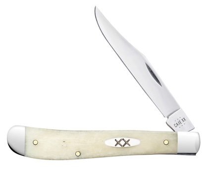 W.R. Case XX Knives Slimline Trapper 13312 Smooth Natural Bone Stainless Pocket Knife