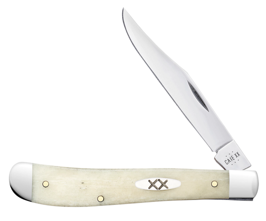 W.R. Case XX Knives Slimline Trapper 13312 Smooth Natural Bone Stainless Pocket Knife