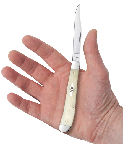 W.R. Case XX Knives Slimline Trapper 13312 Smooth Natural Bone Stainless Pocket Knife