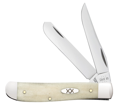 W.R. Case XX Knives Mini Trapper Smooth Natural Bone 13313 Stainless Steel Pocket Knife