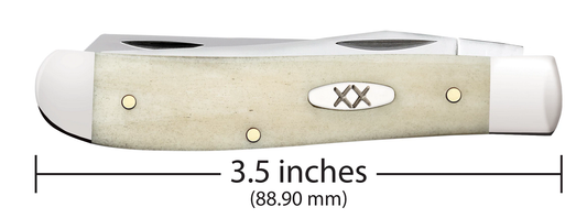 W.R. Case XX Knives Mini Trapper Smooth Natural Bone 13313 Stainless Steel Pocket Knife