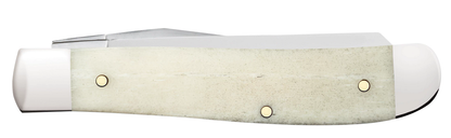 W.R. Case XX Knives Mini Trapper Smooth Natural Bone 13313 Stainless Steel Pocket Knife