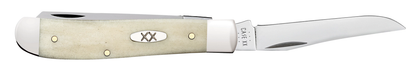 W.R. Case XX Knives Mini Trapper Smooth Natural Bone 13313 Stainless Steel Pocket Knife