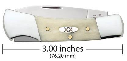 Case XX™ Knives Lockback Smooth Natural Bone 13314 Stainless Steel Pocket Knife