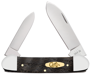 W.R. Case XX Knives Canoe Black Curly Oak Wood 14003 Stainless Steel Pocket Knife