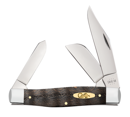 Case XX™ Knives Large Stockman 14004 Black Curly Oak Wood Stainless Pocket Knife