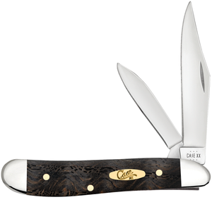 W.R. Case XX Knives Peanut Black Curly Oak Wood 14005 Stainless Steel Pocket Knife