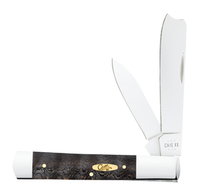 W.R. Case XX Knives Razor Jack Smooth Black Curly Oak Wood 14006 Stainless Pocket Knife