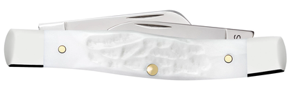 W.R. Case XX Knives Medium Stockman Stars & Stripes Rough White 14102 Stainless Pocket Knife