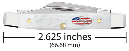 W.R. Case XX Knives Small Stockman Stars & Stripes Rough White 14106 Stainless Pocket Knife