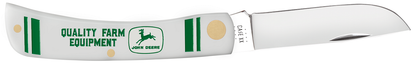 W.R. Case XX Knives Sodbuster Jr John Deere White Synthetic 15789 Stainless Pocket Knife