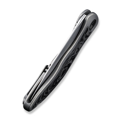 WE Knife Co., Ltd™ Synergy2v2 Frame Lock WE18046CF-1 Shredded Carbon Fiber and Gray 6AL4V Titanium CPM 20CV Stainless Steel Pocket Knife