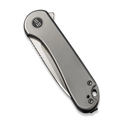 WE Knife Co., Ltd™ Elementum Frame Lock WE18062X-1 Gray 6AL4V Titanium CPM 20CV Stainless Steel Pocket Knife