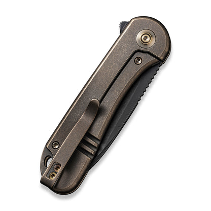 WE Knife Co., Ltd™ Elementum Frame Lock WE18062X-4 Bronze 6AL4V Titanium CPM 20CV Stainless Steel Pocket Knife