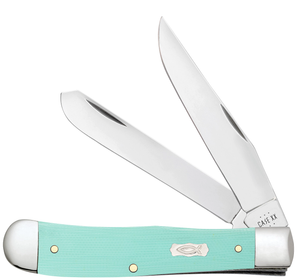 W.R. Case XX Knives Trapper Seafoam Green G-10 18100 Stainless Steel Pocket Knife