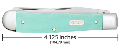 Case XX™ Knives Trapper Seafoam Green G-10 18100 Stainless Steel Pocket Knife