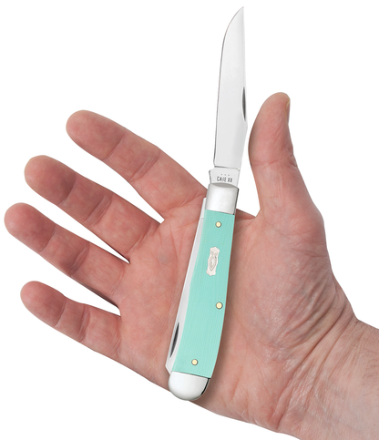 Case XX™ Knives Trapper Seafoam Green G-10 18100 Stainless Steel Pocket Knife