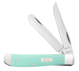 W.R. Case XX Knives Mini Trapper Seafoam Green G-10 18101 Stainless Steel Pocket Knife