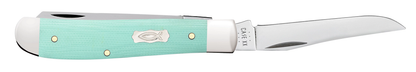 Case XX™ Knives Mini Trapper Seafoam Green G-10 18101 Stainless Pocket Knife