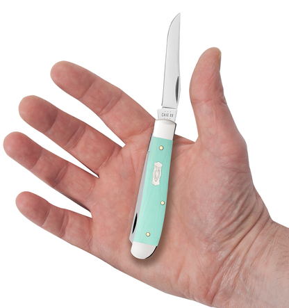 Case XX™ Knives Mini Trapper Seafoam Green G-10 18101 Stainless Pocket Knife