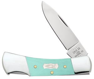 W.R. Case XX Knives Lockback Seafoam Green G-10 18106 Stainless Steel Pocket Knife