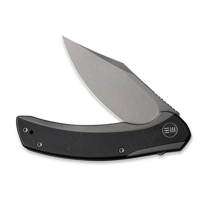 WE Knife Co., Ltd™ Snick Frame Lock WE19022F-1 Gray 6AL4V Titanium and Black G10 CPM 20CV Stainless Steel Pocket Knife